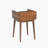 Vinceson Mango Wooden Nightstand Bedside Table With Tapered Legs - Vintage Retro 1930s Inspired
