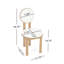 Chaise de salle à manger en polyester et tissu beige avec structure en bois (ensemble de 2) - Naturel-1178561225