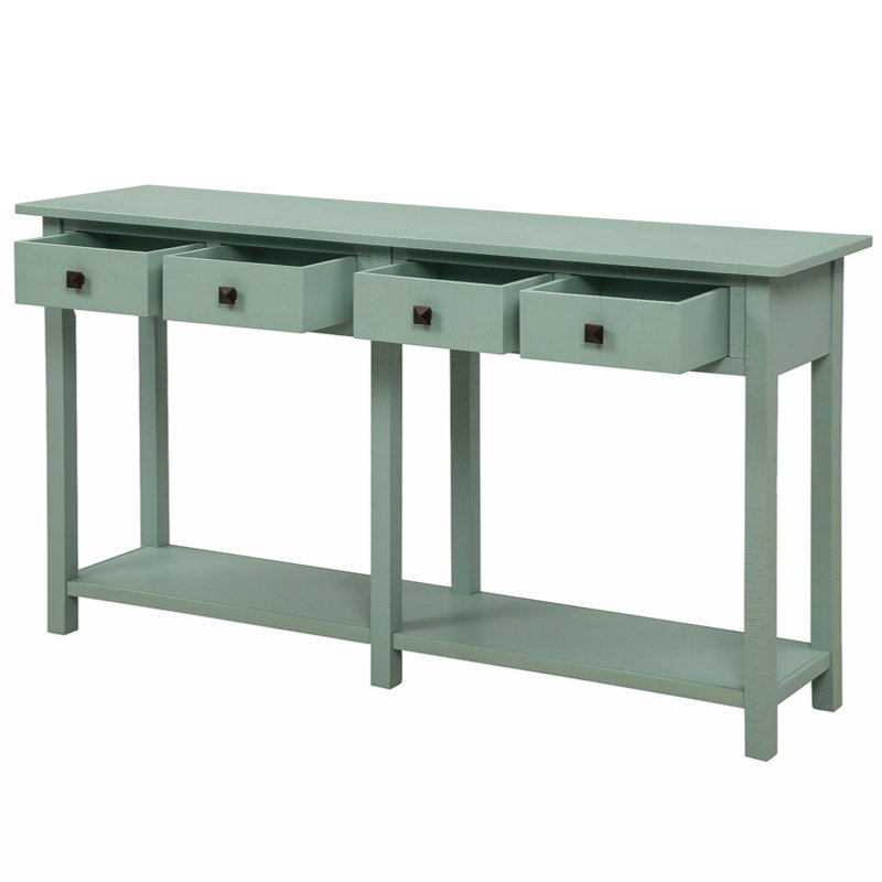 Console de table d'entrée Trissa, Bleu Tiffany