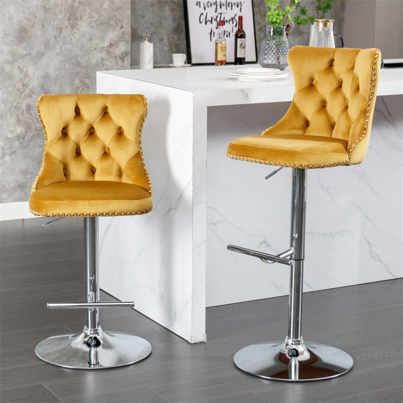 Tabouret pivotant à hauteur réglable Stormstown, Argent, Gold