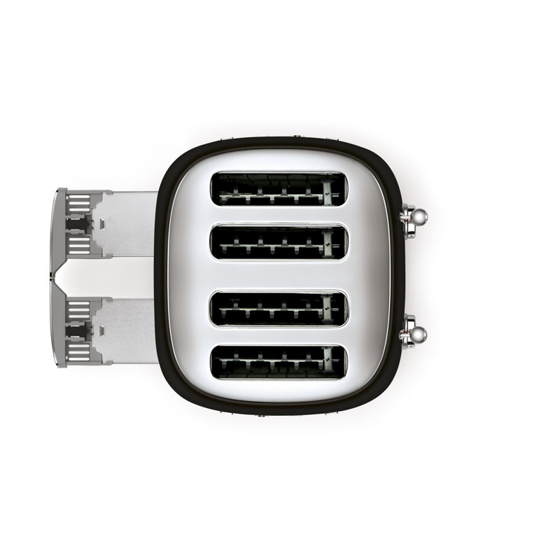 SMEG 50's Retro Style 4x4 Toaster, Black