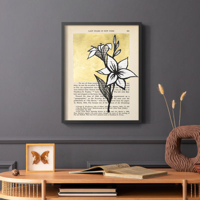 Floral Diary I Framed Print - Solid Wood