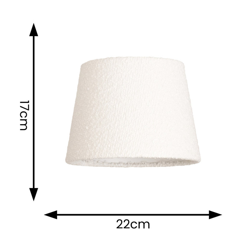 Takuo 17cm H Blended Fabric Round Lamp Shade ( Slip-On ), Cream