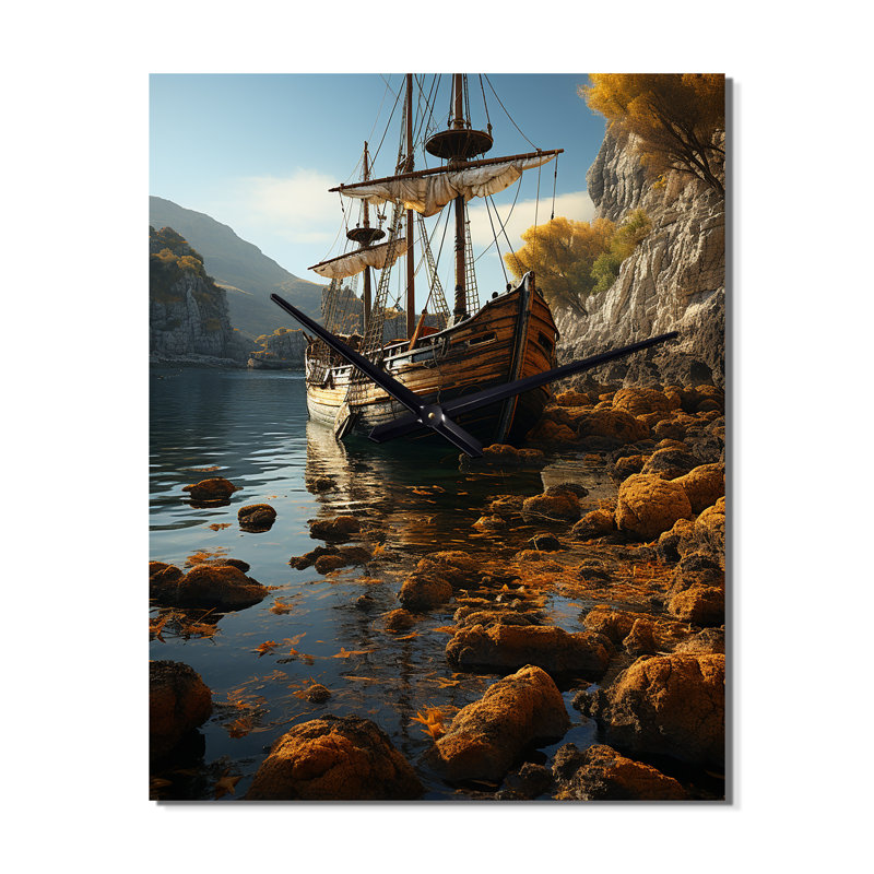 Horloge murale moderne Elyh - Pirate, Très grand