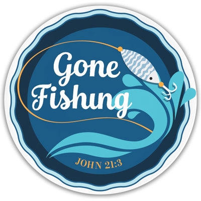 Glass Coaster Gone Fishing John 21:3
