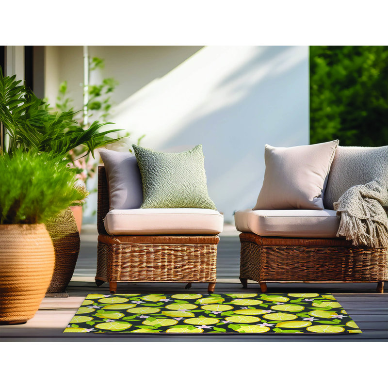 Tapis d'extérieur Lemons, Rectangulaire 3 pi x 5 pi