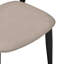 Chaise de salle à manger en cuir avec dossier incurvé à dossier en cascade et pieds en fer thermolaqué Collection Cedarburg-106852440-124128181