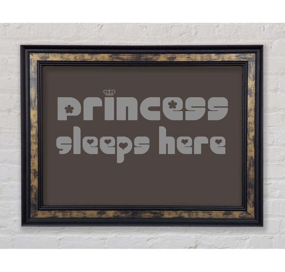 Princess Sleeps 2 Beige - Einzelner Bilderrahmen Kunstdrucke