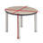 Kee Round Breakroom Table Top, 4 Zeng Stack Chairs-104325666-104325665-4021000