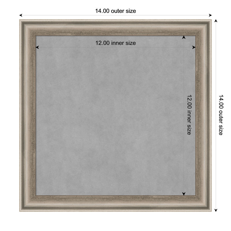 Tableau magnétique Eiten Salon Scoop Pewter, H 14 po x l 14 po
