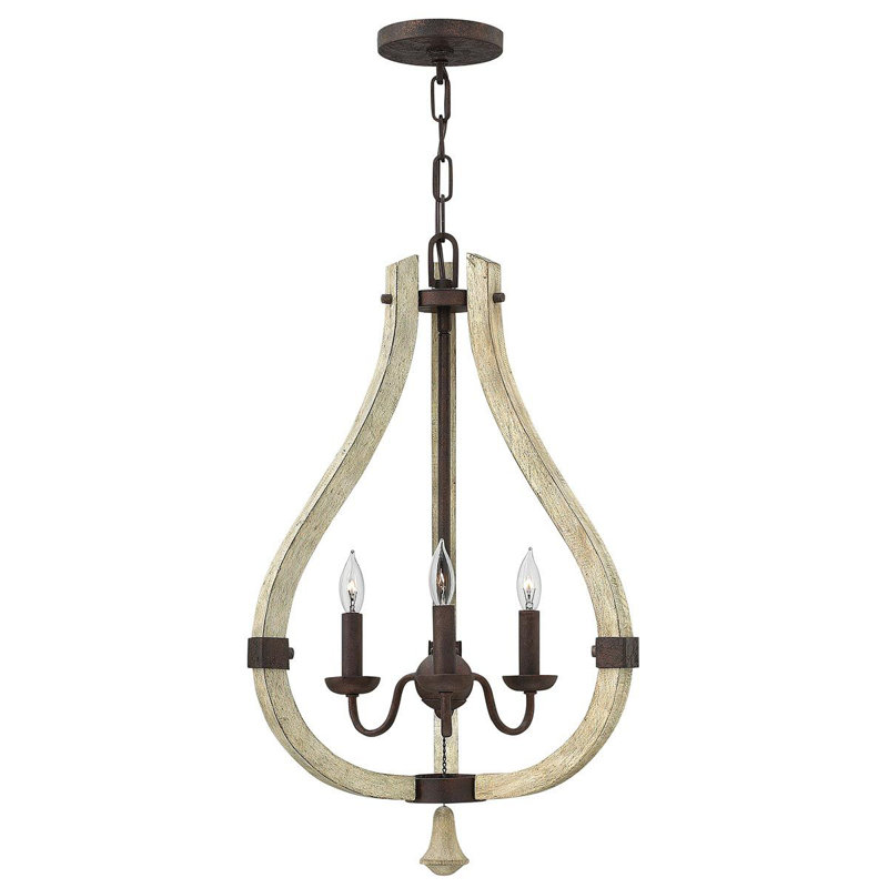 Beloit 3 - Light Iron Rust Geometric Pendant
