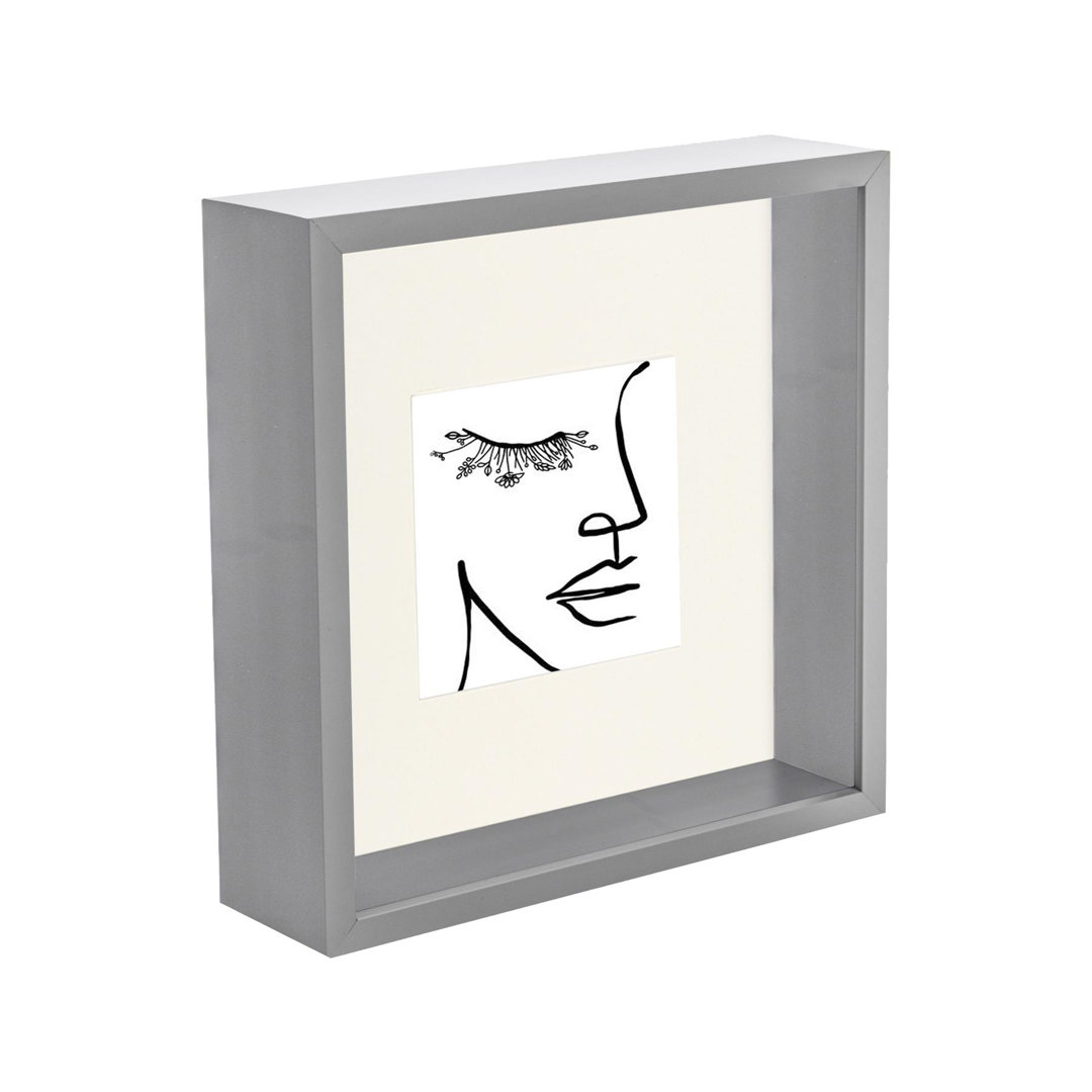 Plastic Box Frame in Grey