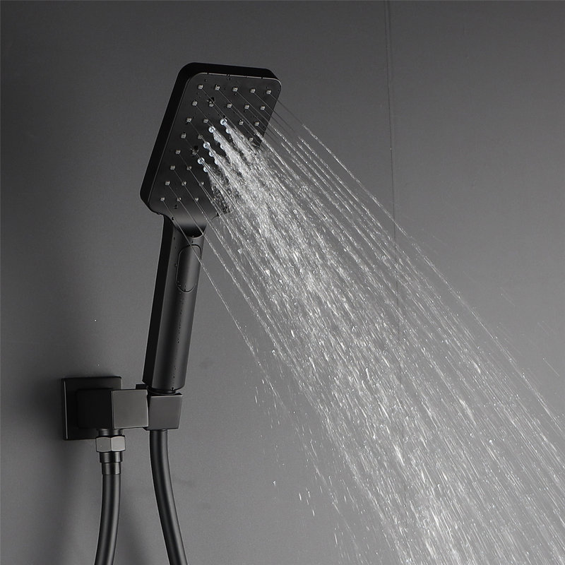 Système de douche complet à pression équilibrée, Noir mat