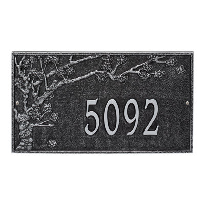 Plaque d'adresse murale 1 ligne Spring Blossom