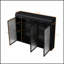 Armoire de rangement arquée à porte en verre avec esthétique moderne et rangement spacieux, parfaite pour toute pièce de votre maison.-364778156