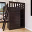 Lit superposé simple au-dessus de double avec cadre en bois avec six tiroirs et tablettes flexibles-222569544