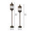 Ensemble d'abat-jour chandelier rétro en métal vieilli-129600861-132282810