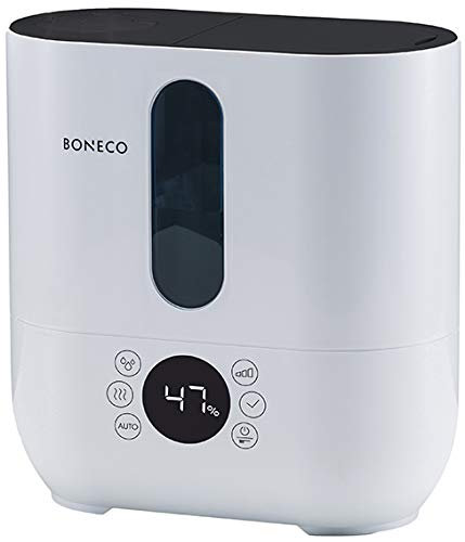 Boneco U350 Warm & Cool Mist Ultrasonic Humidifier with Water Filter & Ionic Silver Stick - Top Fill Design - Auto Mode with Humidity Control