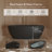 Monblari 51'' X 27.5'' Free Standing Black Soaking Acrylic Bathtub With Overflow And Pop-Up Drain For Bathroom-120392933-124541409