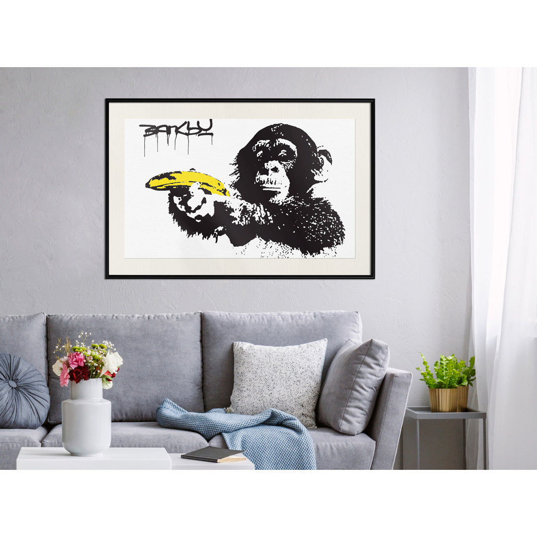 Gerahmter Grafikdruck Banksy: Banana Gun I