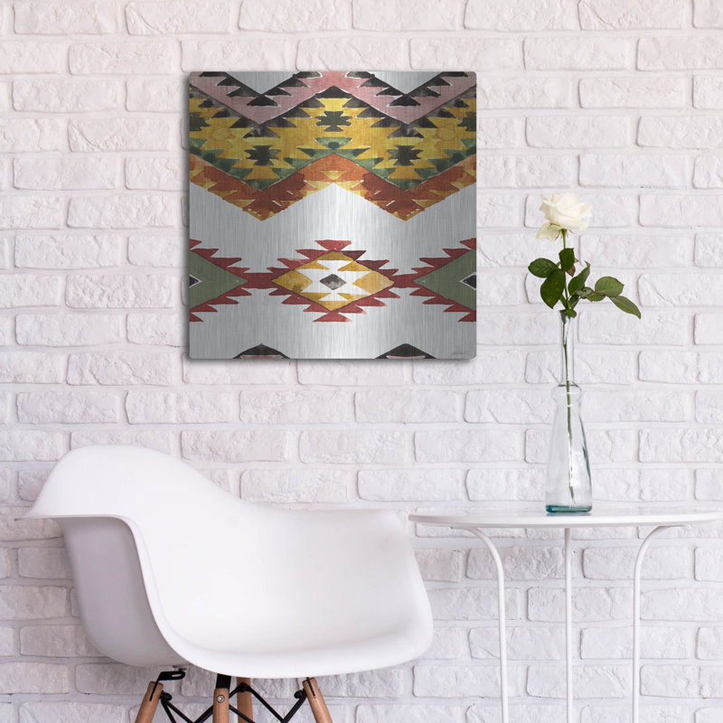 Art mural luxueux «Southwest Flair Motif 3» par Anne Tavoletti, H 24 po x l 24 po