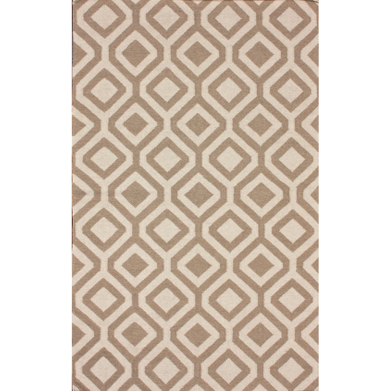 Tapis brun / brun clair en laine tissé à plat Maiorano Madeline, 8' x 10'
