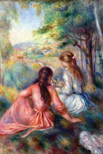 «In the Meadow» par Pierre-August Renoir, reproduction d'art, H 66 po x l 44 po