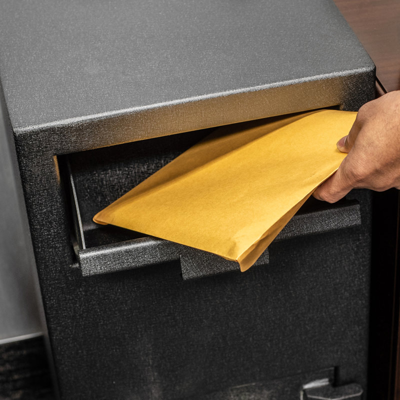 Coffre-fort à clavier 72 pi cu - acier noir, 13,98 po x 13,98 po x 27,24 po, 95,62 lb, dispositif de pêche, 3 pênes dormants solides, barricade sécuritaire avec rangement à fonction simple, utilisation robuste