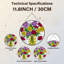 Panneau de vitrail d'arrangement floral 12 po H-648008804
