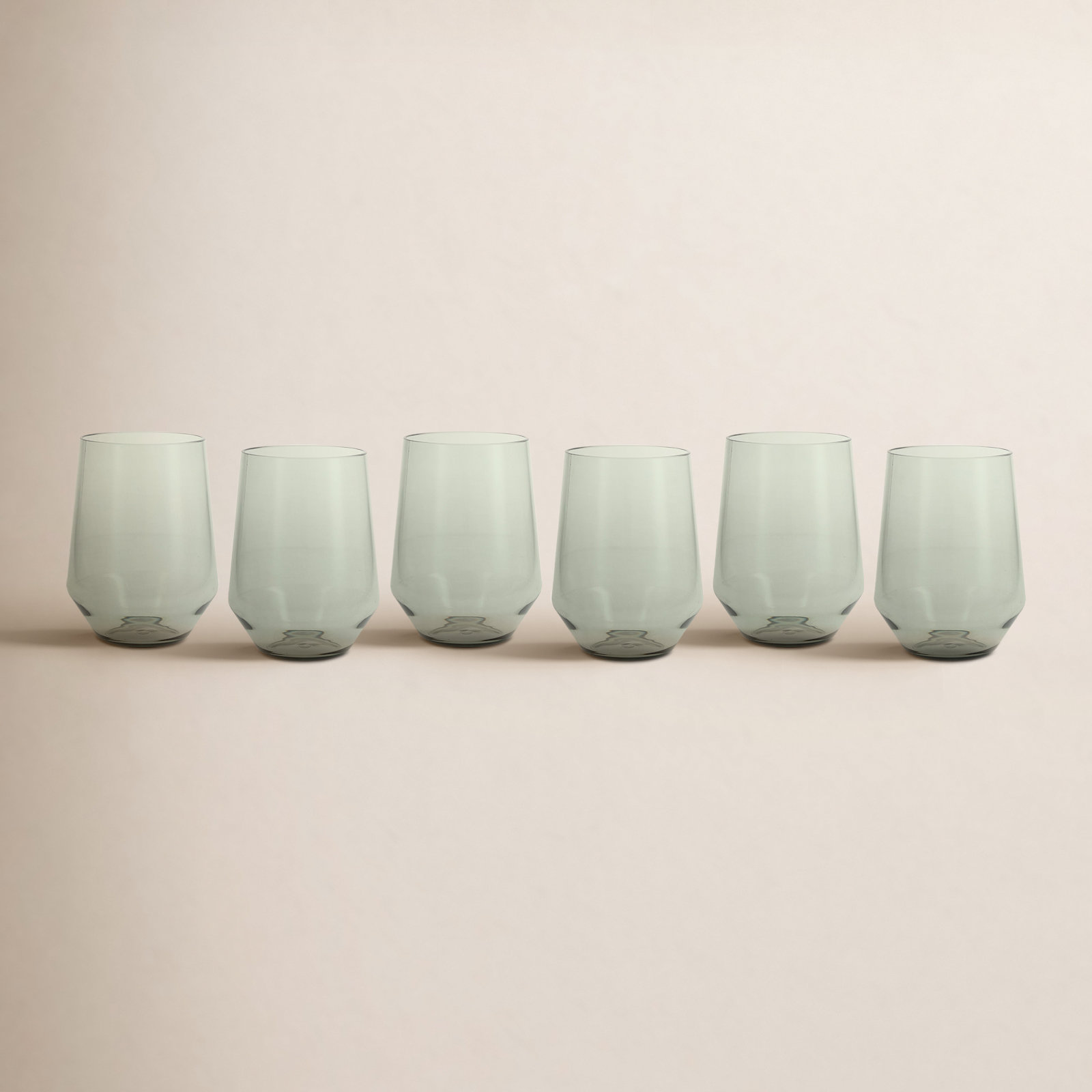 Fortessa Sole Outdoor Shatter Resistant BPA Free Premium Copolyester Plastic Drinkware 6 Pack, Terra Cotta Orange, Stemless Wine Glass
