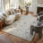 Rug Branch Darya 4' x 6' (3'11" x 5'7") Beige/Cream Oriental Indoor Area Rug, Contemporary, Medium Pile, Stain-Resistant Carpet - Living Room, Bedroom, Dining Room, and Kitchen-1683122611
