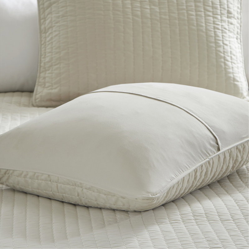 Ensemble de courtepointe 3 pièces crème double / grand, Couvre-lit / couvre-lit QueenQueen + 2 taies déco