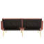 174cm Velvet Convertible Sofa-1666014826