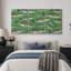«Green Bass School Fish», reproduction d'art sur toile encadrée, impression sur toile-132153771-132153773
