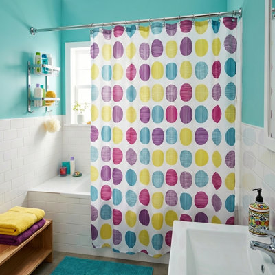 Textured Dots Shower Curtain