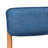 Modern Wooden Blended Linen Blue Dining Chair-202347696