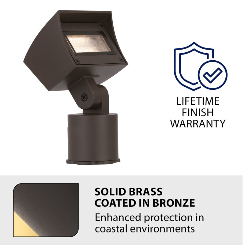 WAC LED Colorscaping RGBWW Wall Wash Light, Solid Brass Coated/Bronze