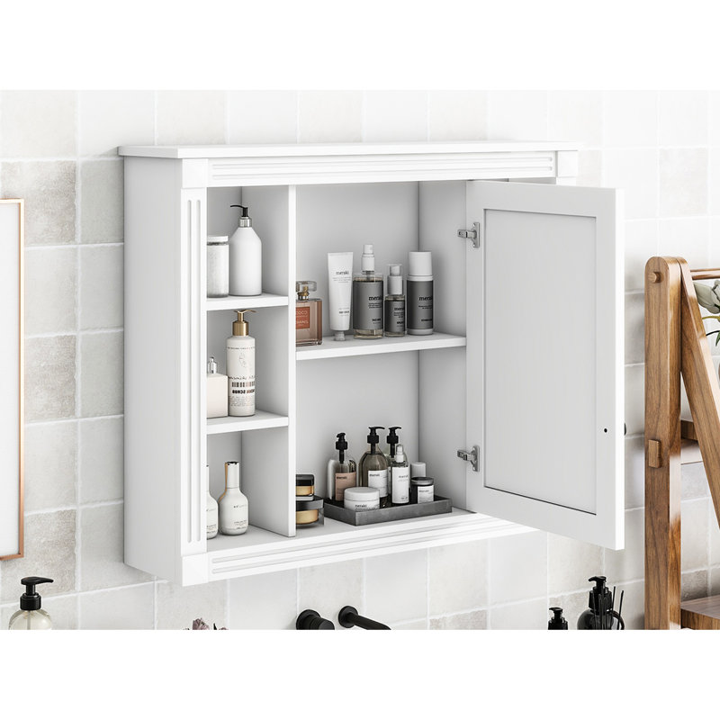 Armoire de salle de bain avec miroir, 35 po x 28 po, espace intérieur généreux, look tendance élégant