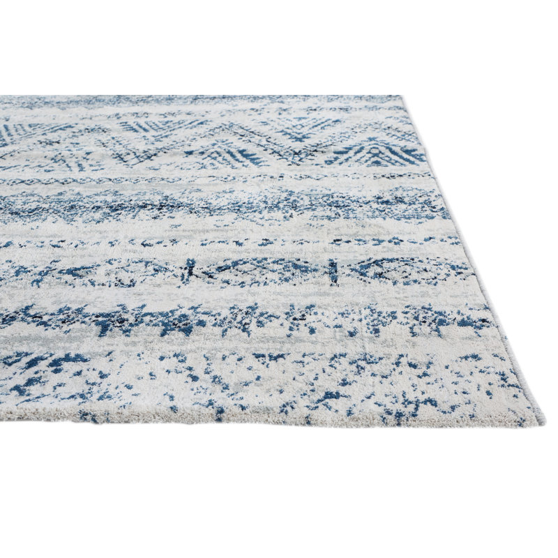 Anna Maria Handmade Blue Rug, Rectangular 120 x 170cm
