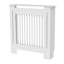 Tall Vertical Slats Radiator Cover Wood Cabinet Modern Radiators Shelf Thicken White-100737105