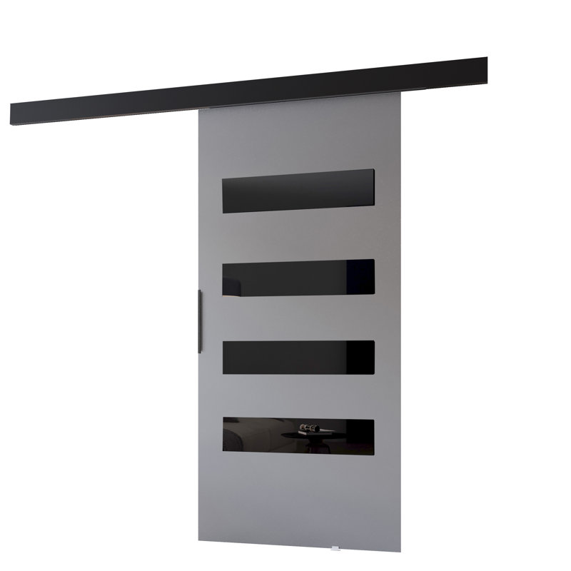 Sliding Door Prim F, Interior Door, Grey/Black, 76cm x 205cm