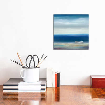 Boat On Shore by KC Haxton - Wrapped Canvas Painting