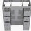 Comptoir de salle de bain 36 po sans lavabo, armoire de base seulement, six tiroirs, gris