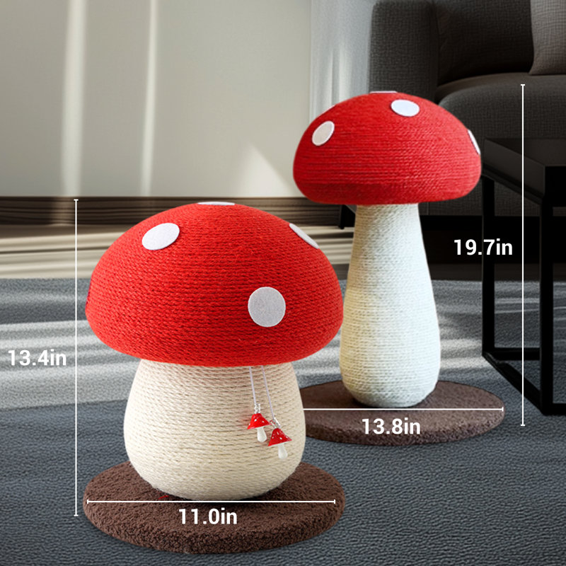 Grattoir pour chat Mushroom, meubles en sisal