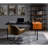 6-shelf Bookshelf In Honey Oak And Black For Organizing Books With Open Back Design -