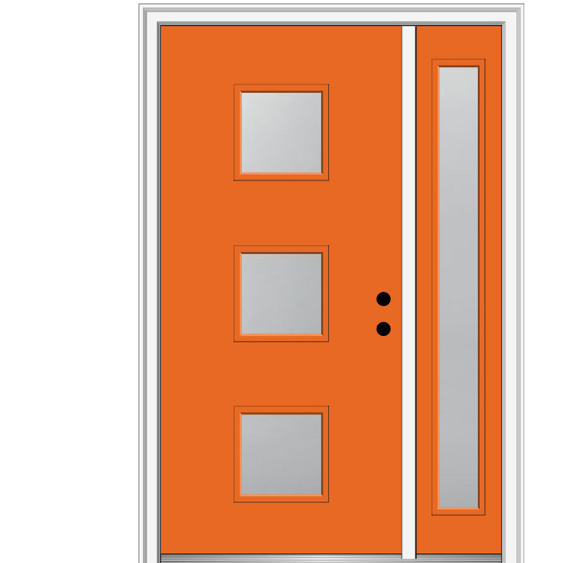 Portes d'entrée pré-suspendues Spotlight, Côté gauche, H 50 po x l 80 po x P 1,75 po, Noir, noir, noir, noir