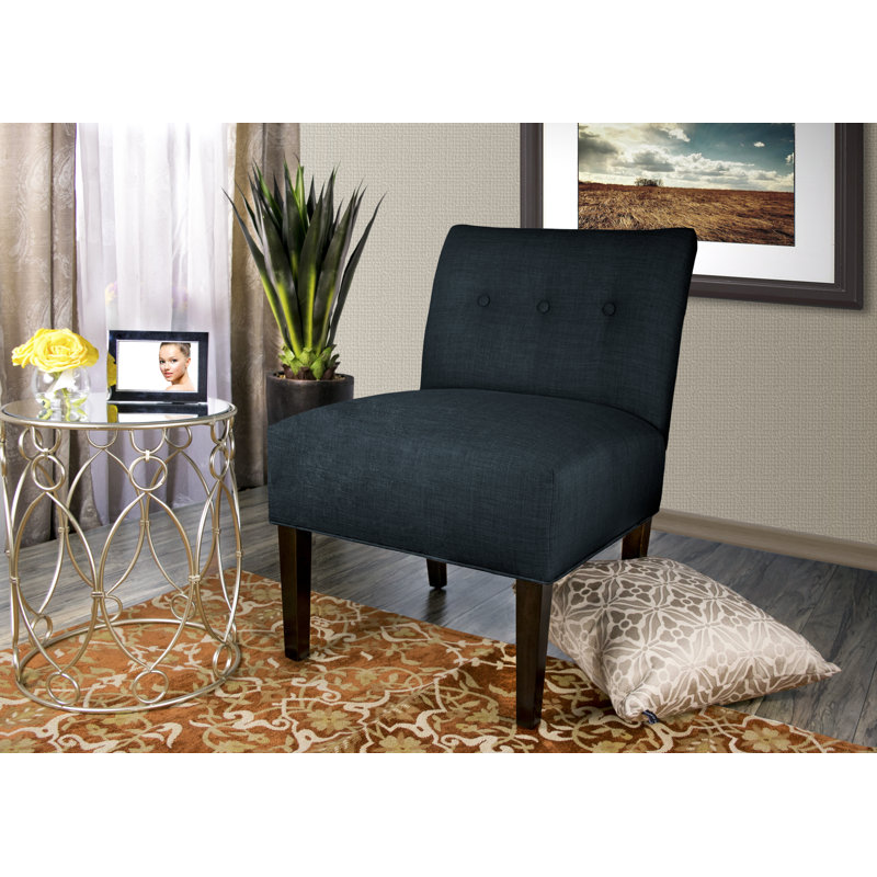 Niambi Upholstered Slipper Chair, Navy