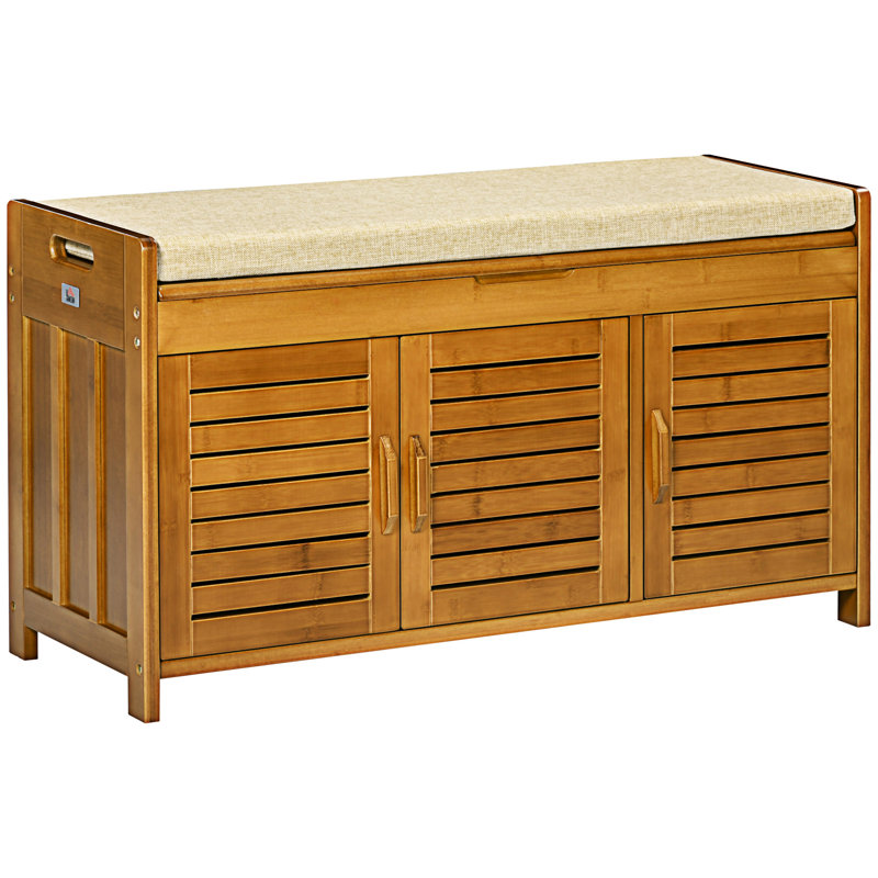 Banc à chaussures avec armoires de rangement