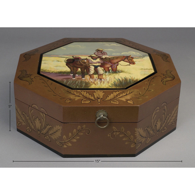 Cowboys Octagonal Decorative Box
