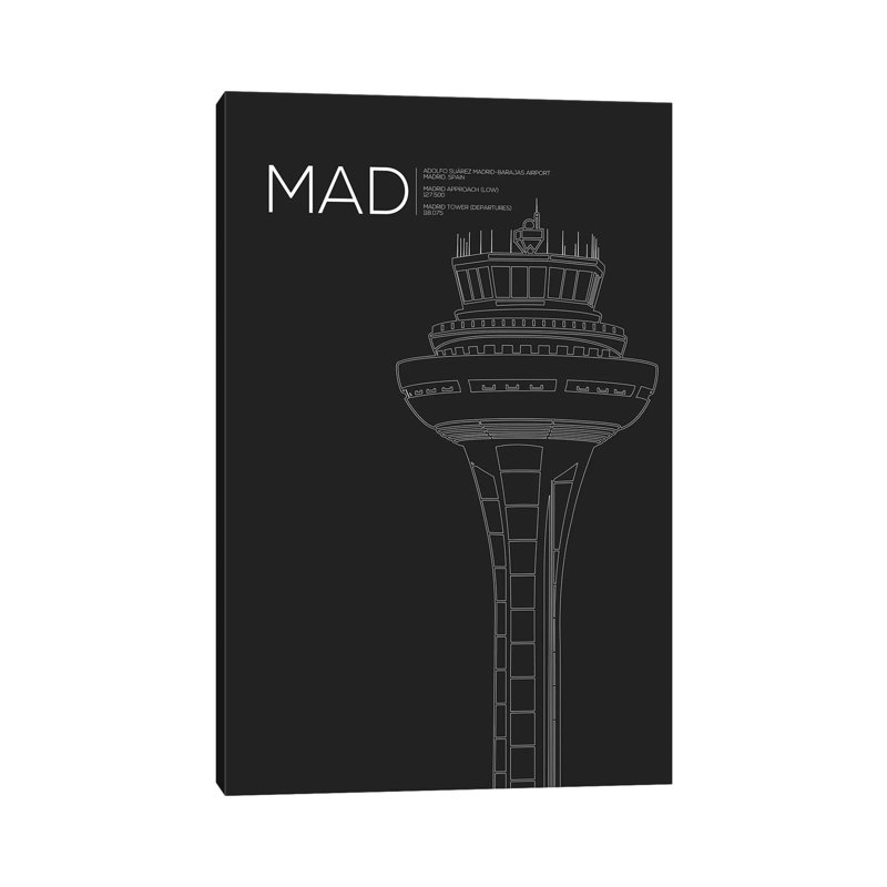 MAD Tower, Madrid, Spain - Wrapped Canvas Gallery-Wrapped Canvas Giclée, 66.04 cm H x 45.72 cm W